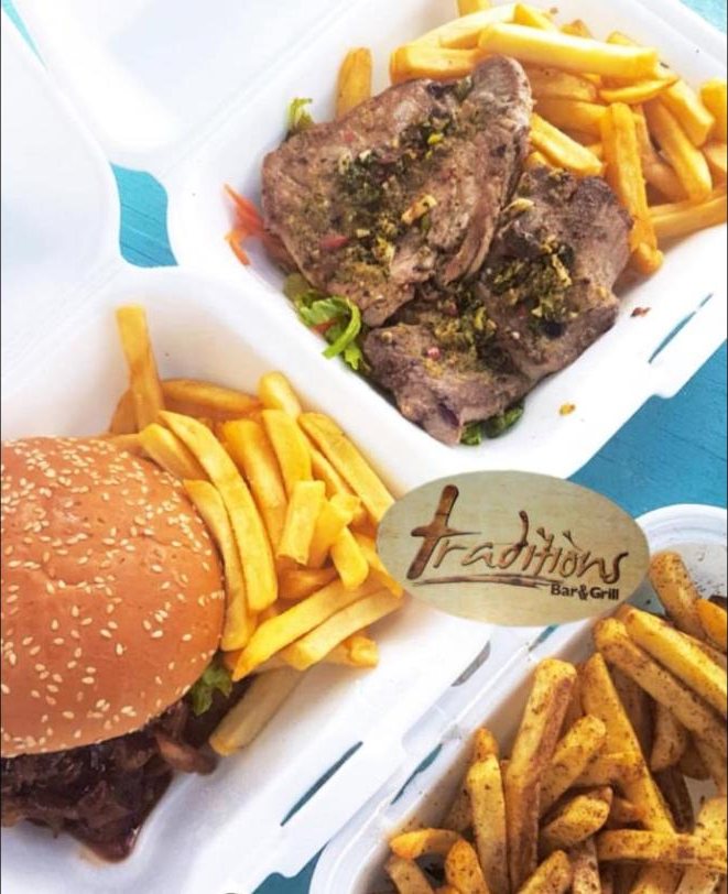 Burger and steak